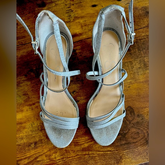 Silver glitter wedges - Picture 1 of 4